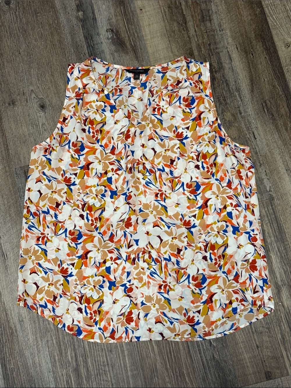 Banana Republic Women's Size M Floral Sleeveless Blouse